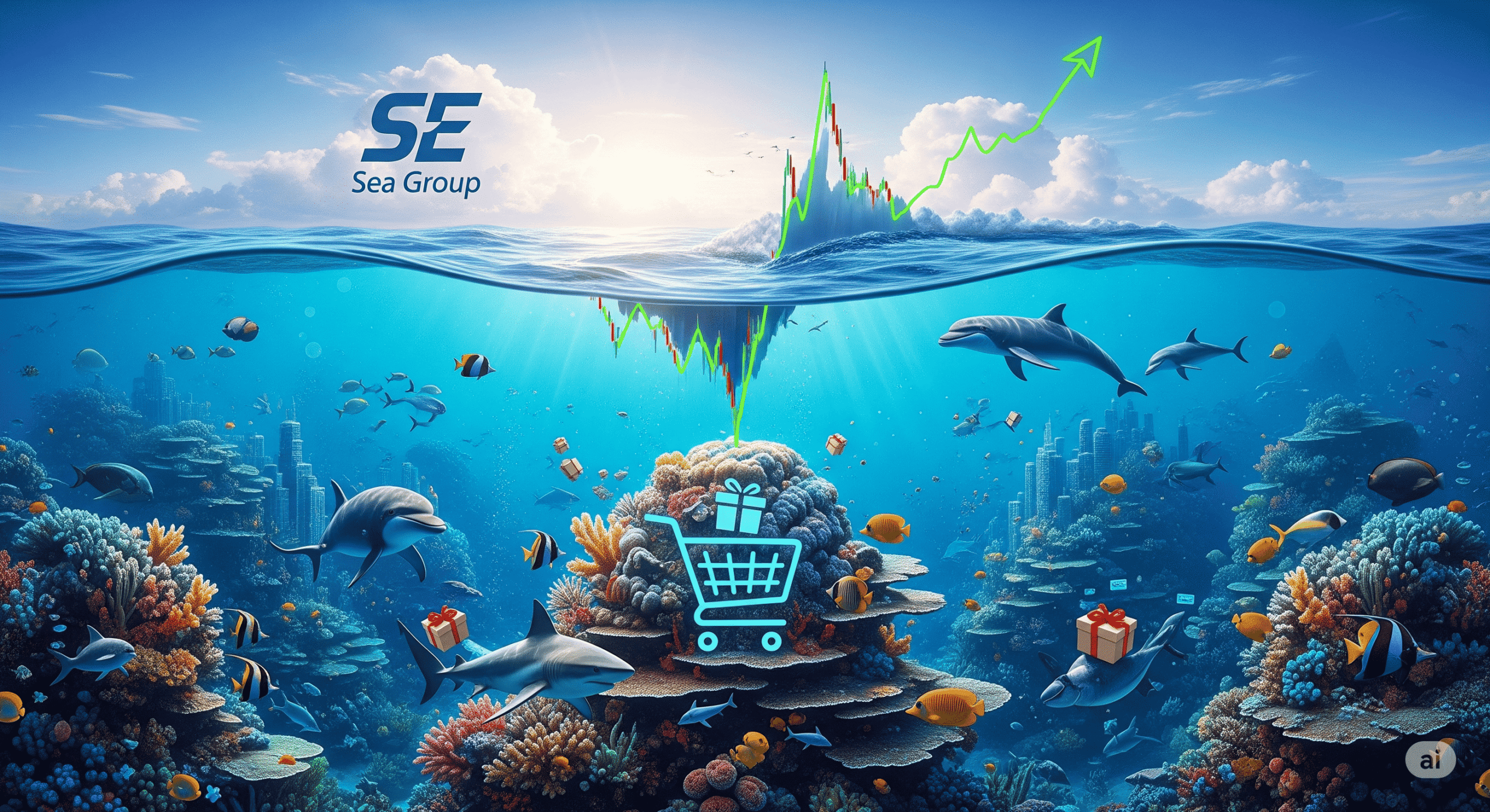 Sea stock surges as e-commerce giant delivers best growth in 2025
